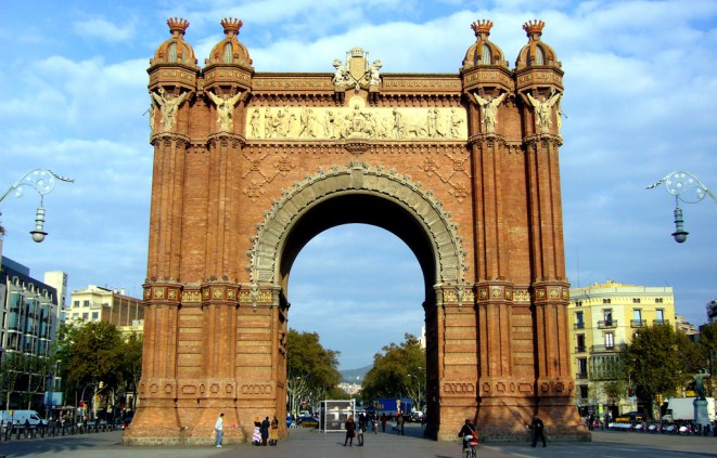 Imatge de l'arc de triomf de Barcelona, construít per l'Exposició Universal de 1888