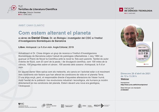 Com estem alterant el planeta. Webinar TLC.