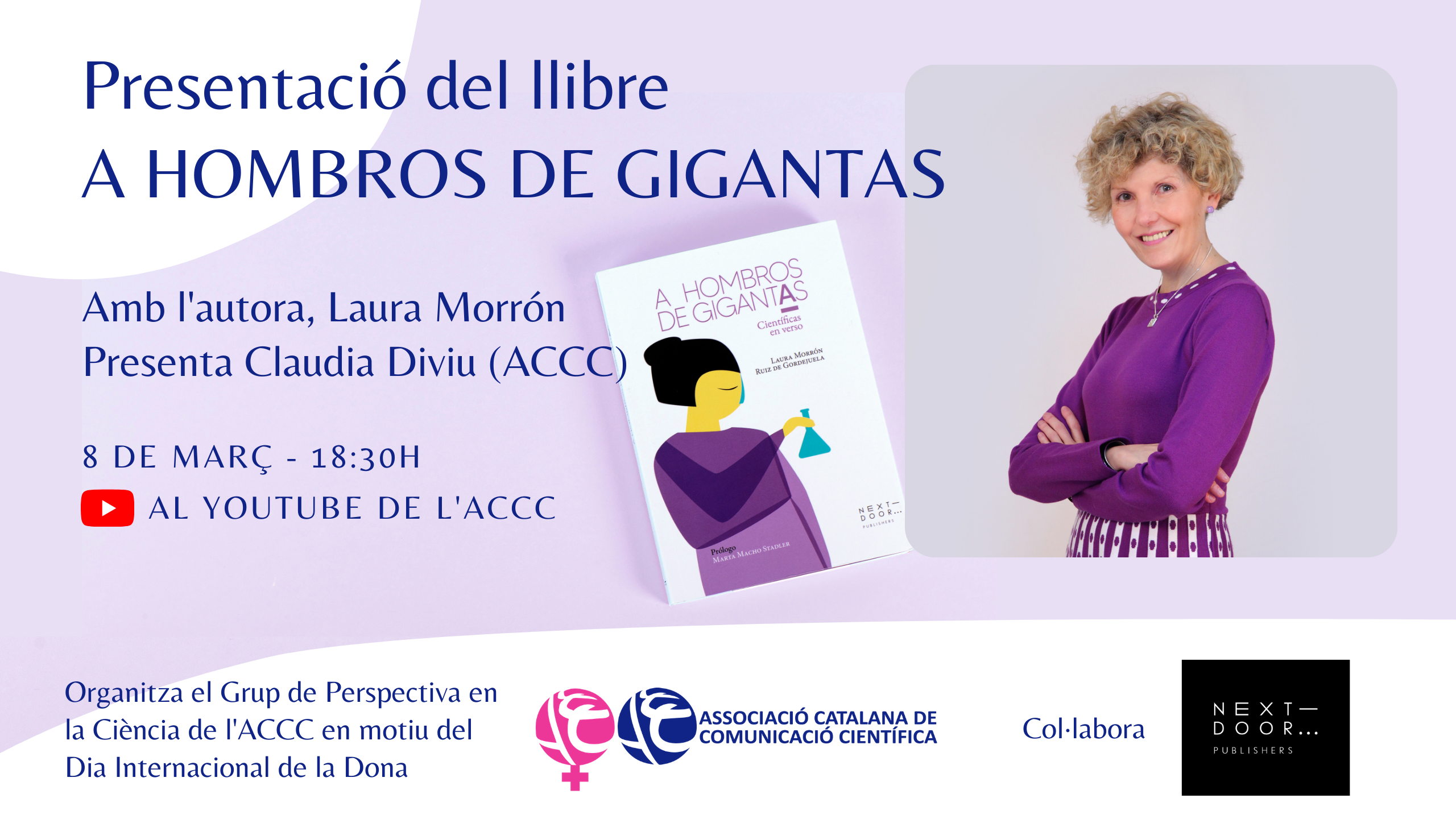 8M: Presentació del llibre “A hombros de GigantAs”, amb Laura Morrón