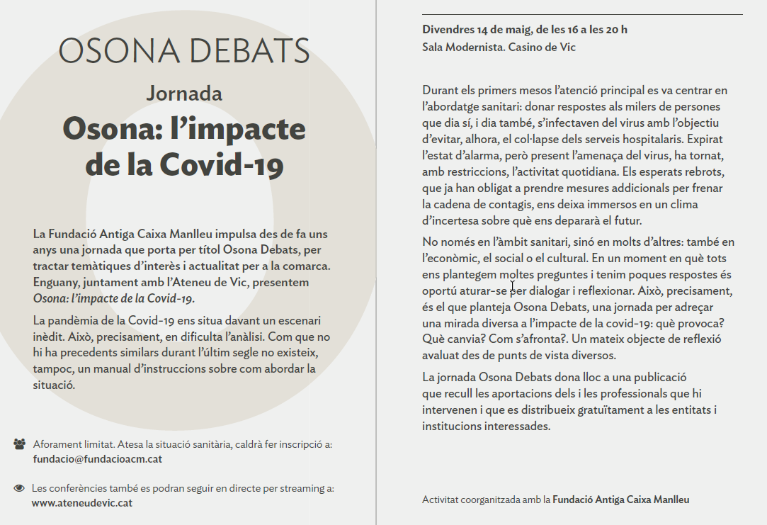 Osona: l’impacte de la Covid-19 (Osona Debats)