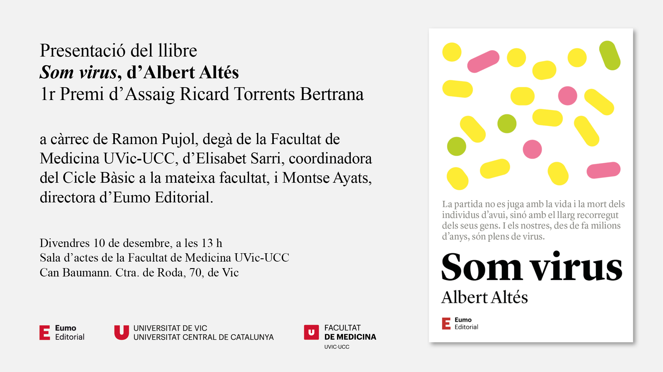 Presentació del llibre Som virus, d'Albert Altés