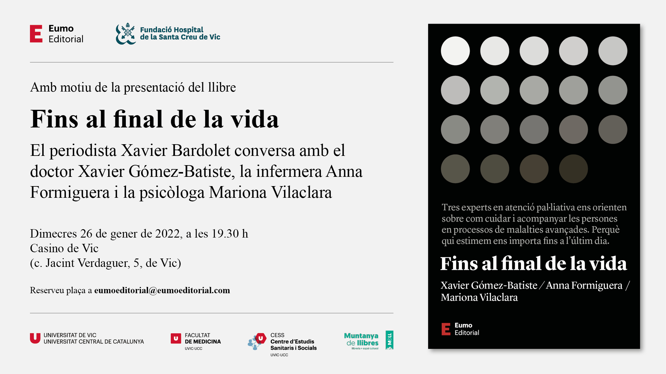 Presentació del llibre Fins al final de la vida