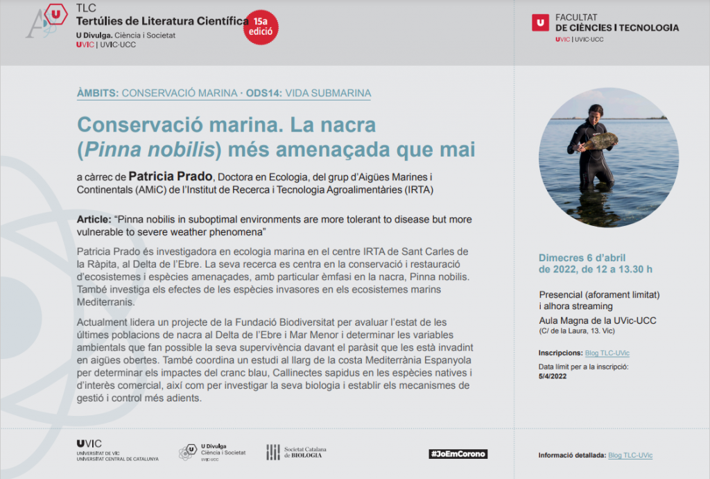 Conservació marina. La nacra (Pinna nobilis) més amenaçada que mai