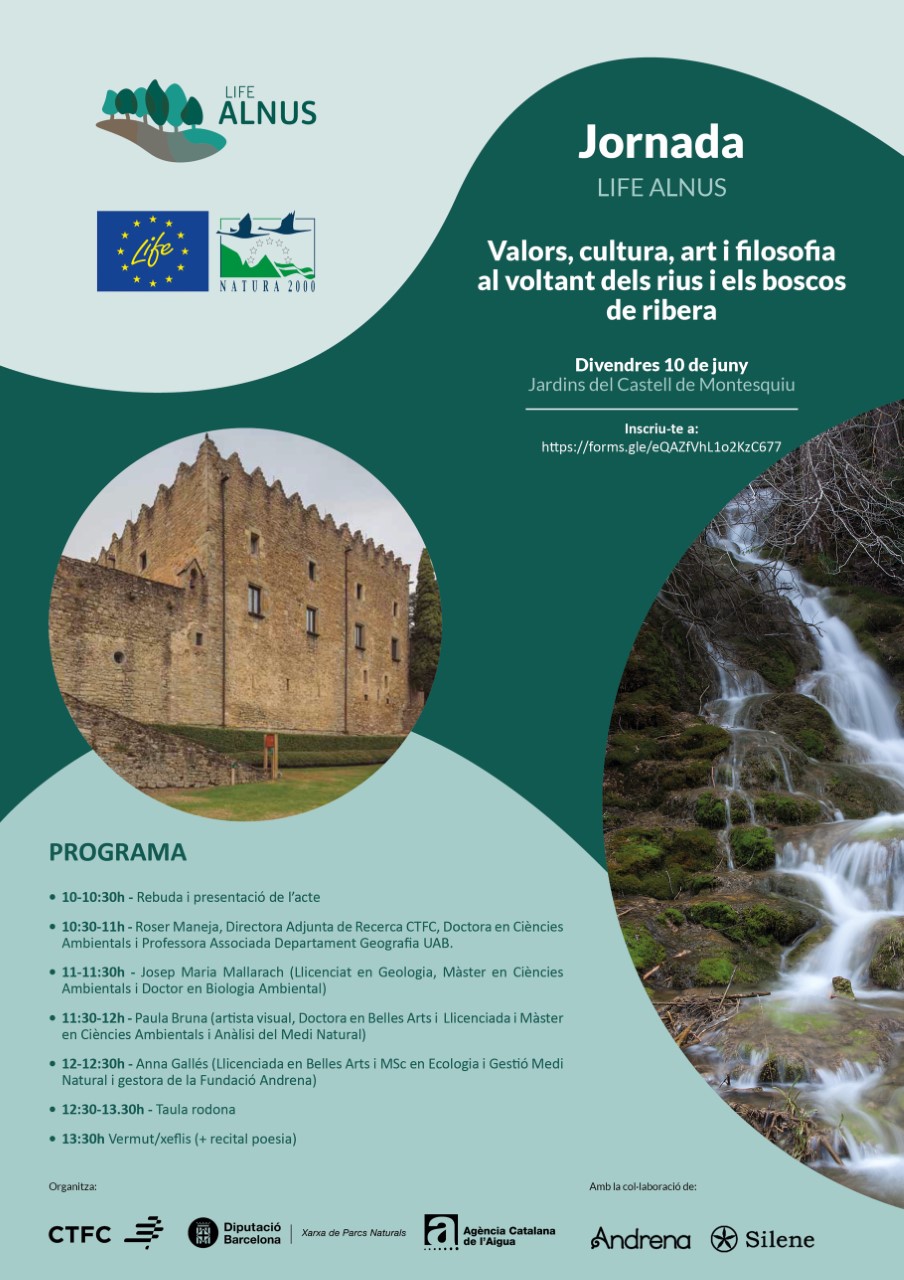 Jornada LIFE ALNUS. Valors, cultura, art i filosofia al voltant dels rius i els boscos de ribera