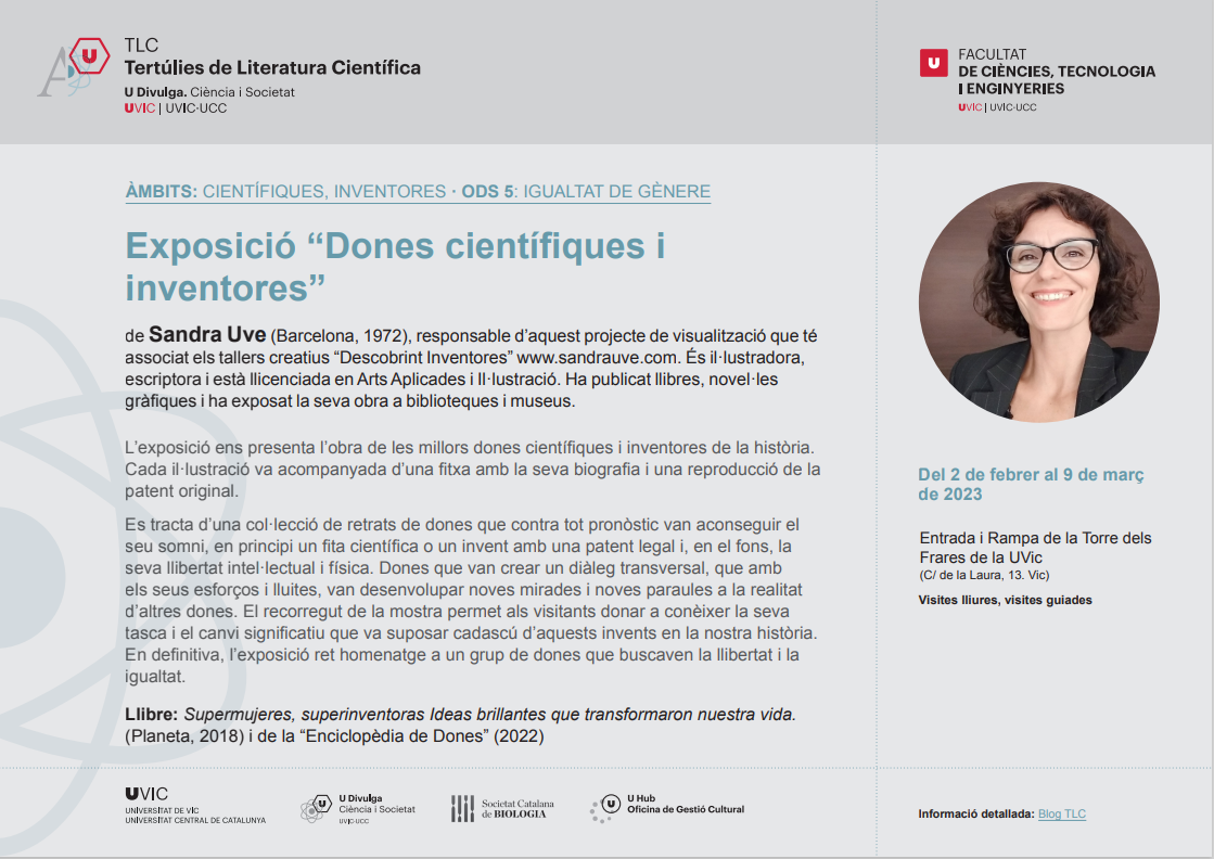 Exposició “Dones científiques i inventores” - Tertúlies de Literatura Científica