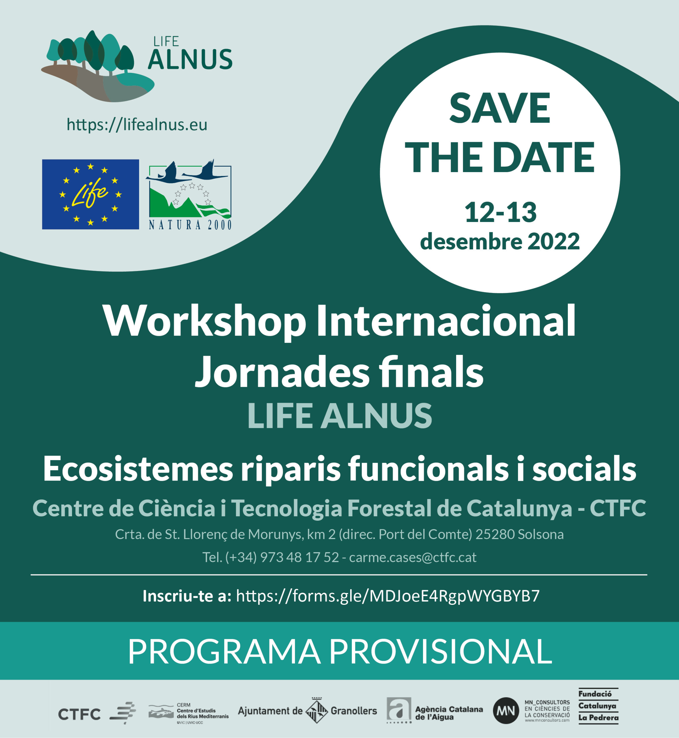 Workshop de tancament del projecte LIFE ALNUS. Ecosistemes riparis funcionals i socials