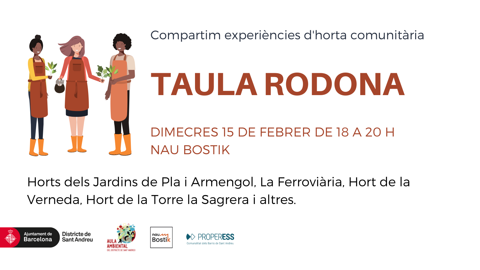 Taula rodona: compartim experiències d’horta comunitària