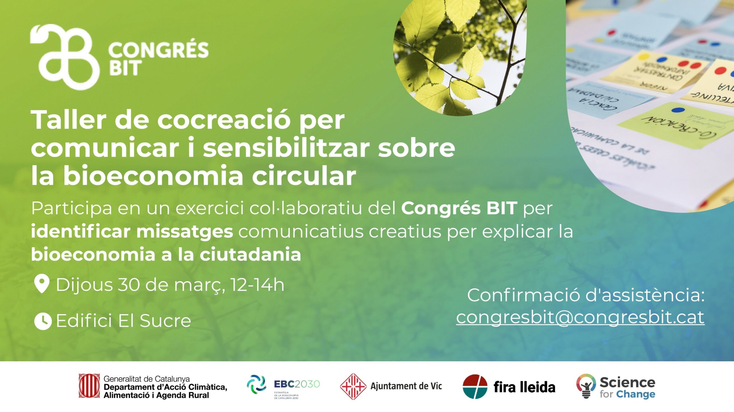 Taller de cocreació per comunicar i sensibilitzar sobre la bioeconomia circular