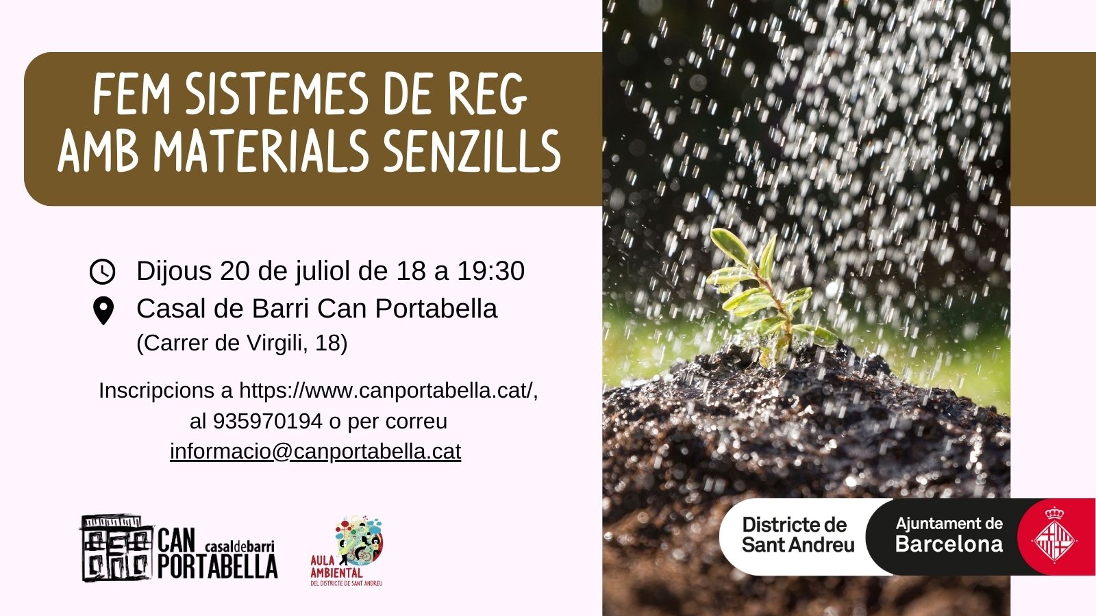 Fem sistemes de reg amb materials senzills