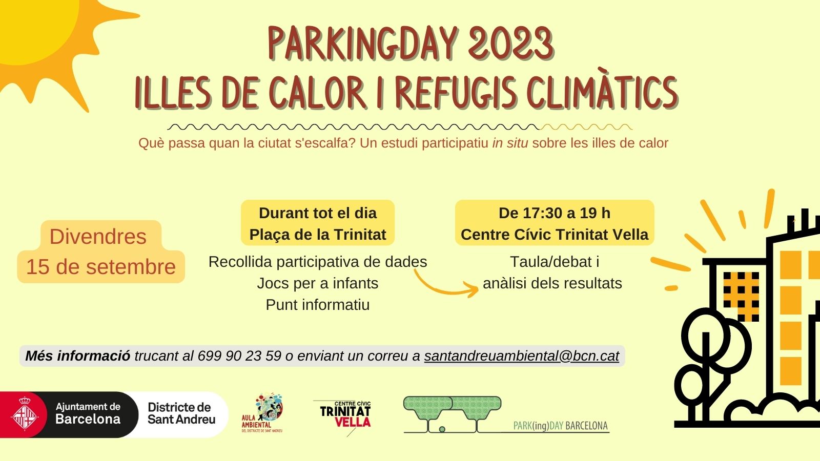 ParkingDay 2023: illes de calor i refugis climàtics