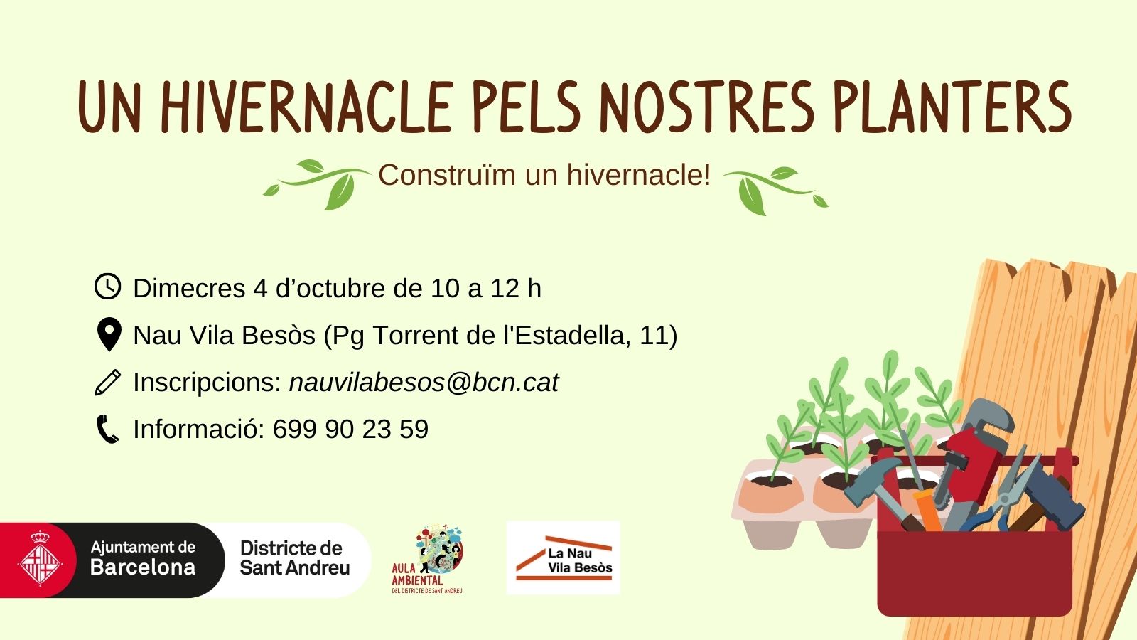 Un hivernacle pels nostres planters