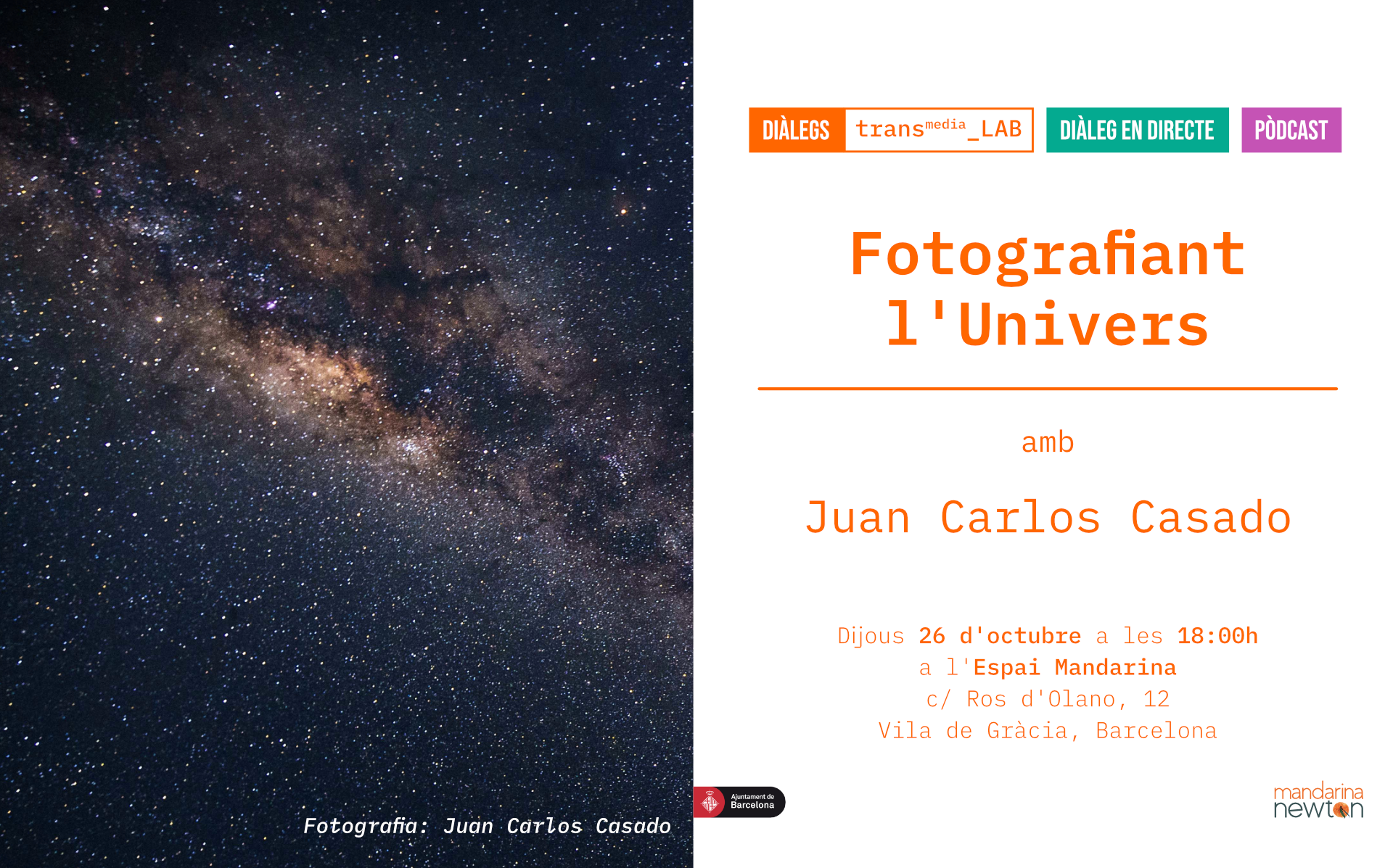 Fotografiant l'Univers | Pòdcast en directe Transmedia_LAB