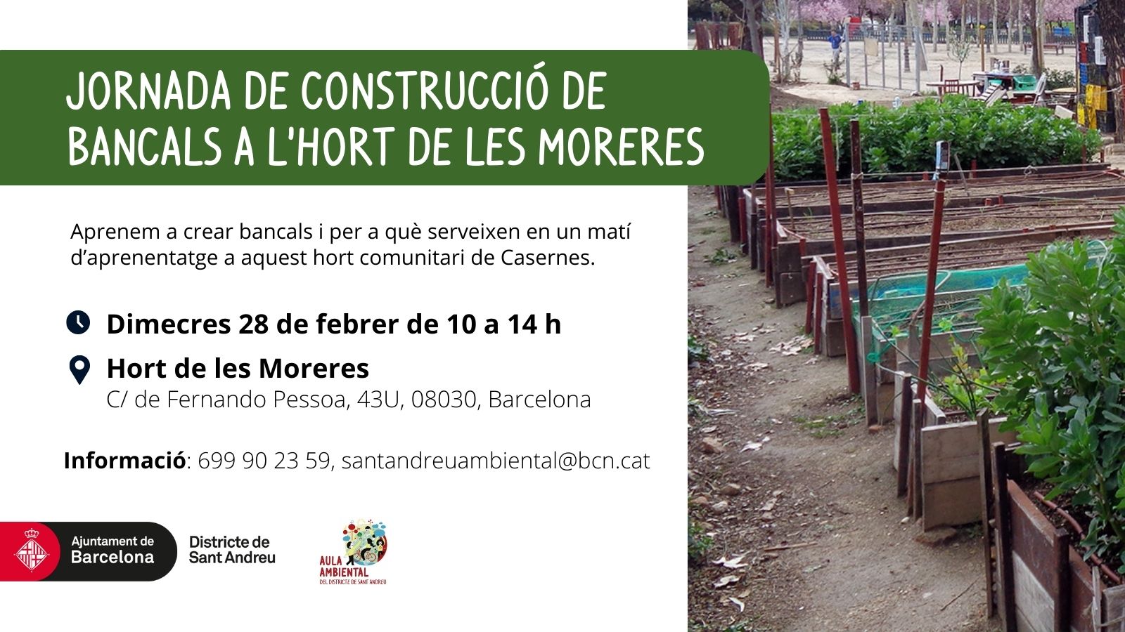 Jornades de construcció de bancals a l’hort de les Moreres