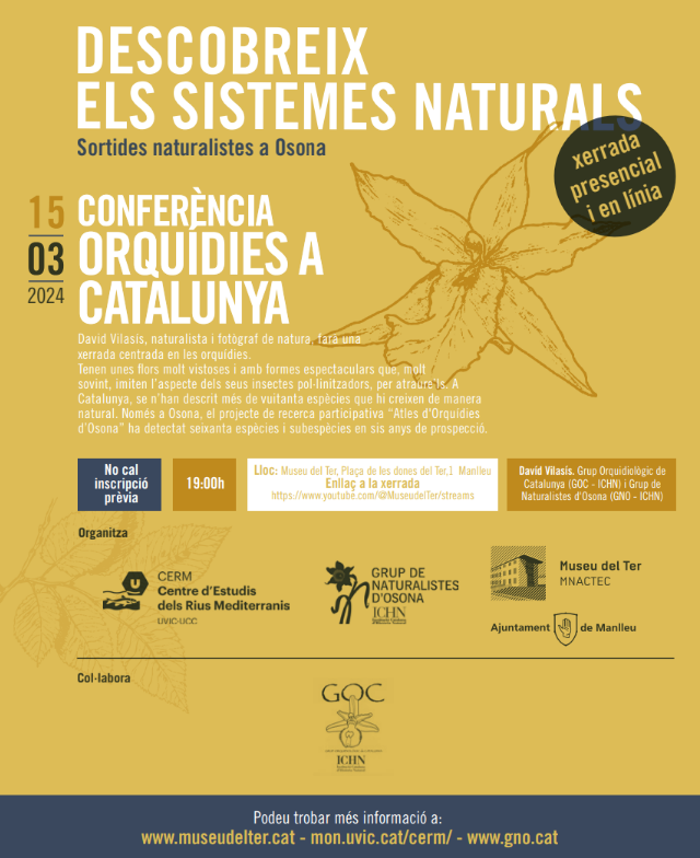 Sortides naturalistes a Osona 2024. Orquídies a Catalunya