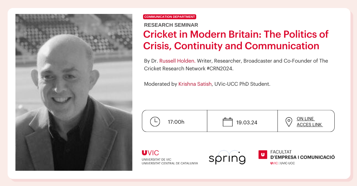 Cricket in Modern Britain. The Politics of Crisis, Continuity and Communication