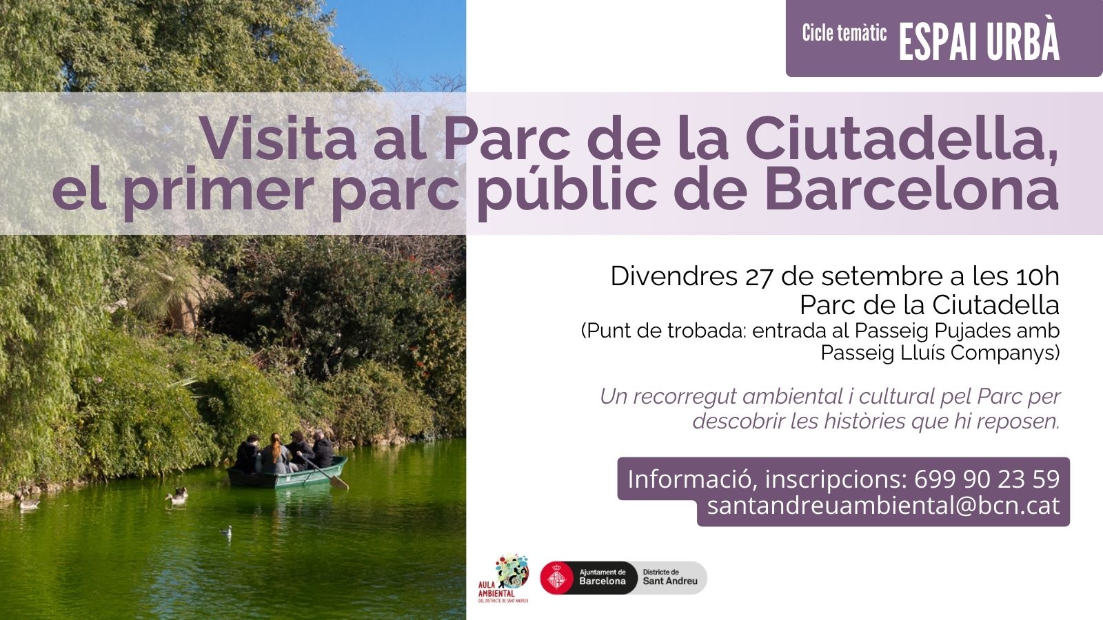 Visita al Parc de la Ciutadella, el primer parc públic de Barcelona