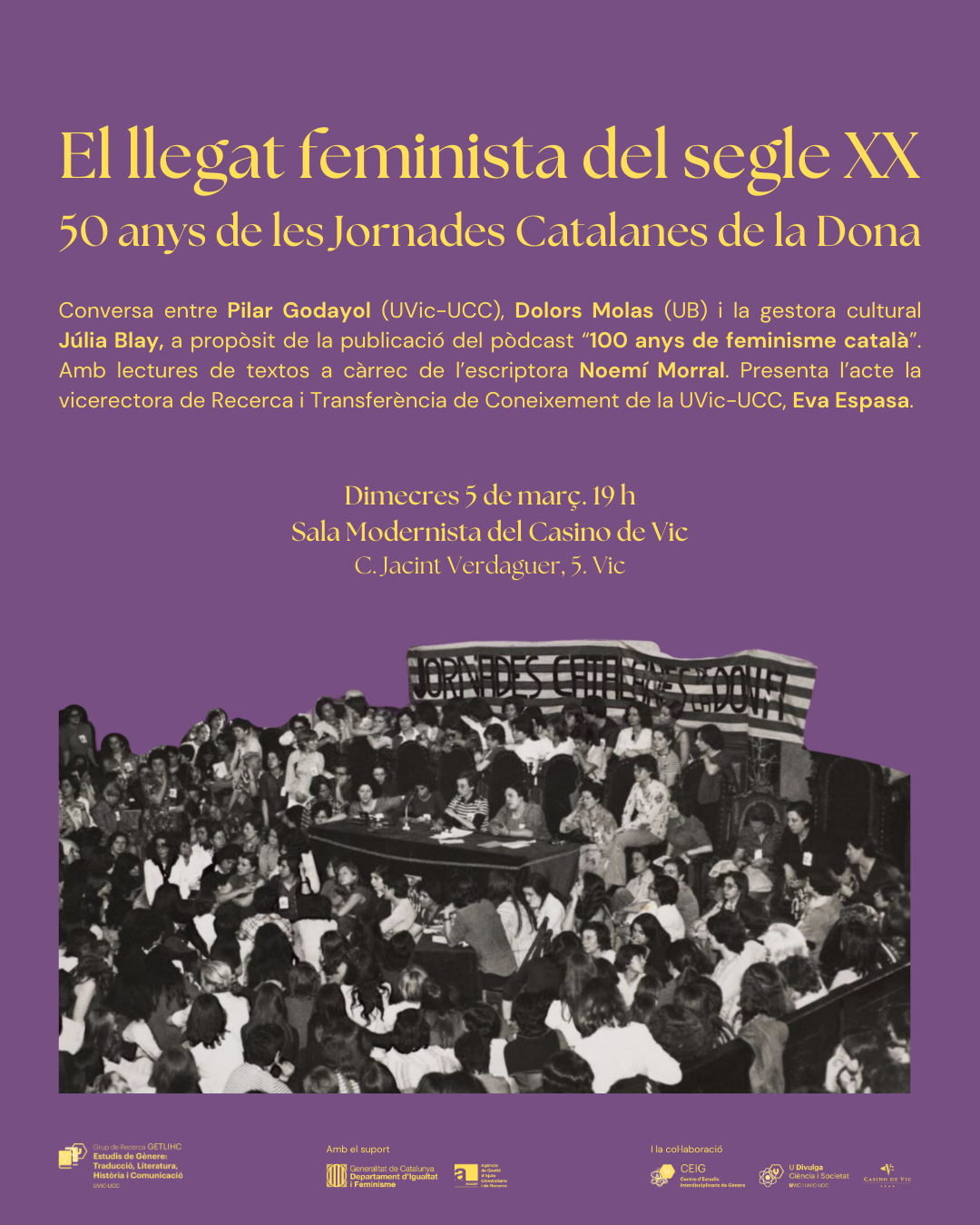 El llegat feminista del seble XX, 50 anys de les Jornades Catalanes de la Dona